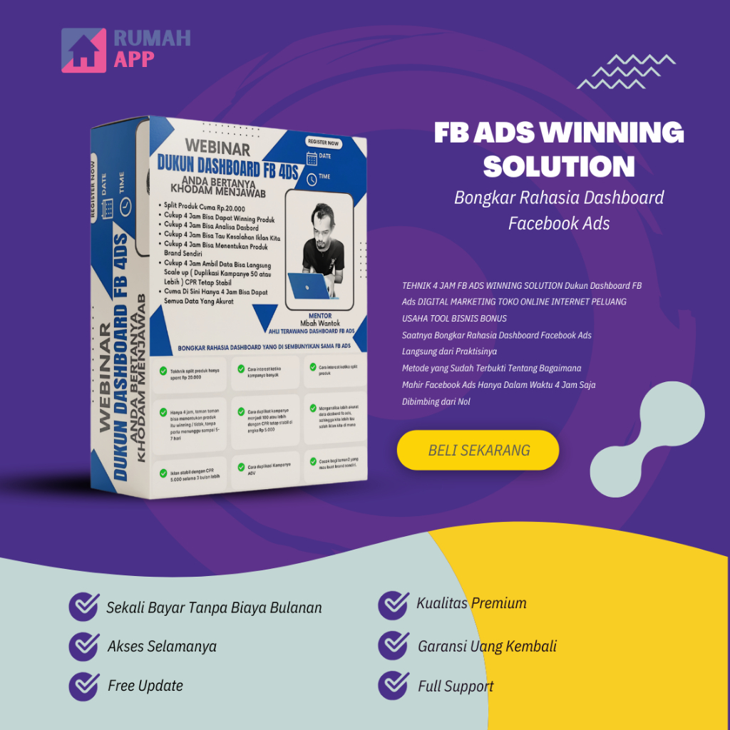F B ADS WINNING SOLUTION - Bongkar Rahasia Dashboard Fac3book Ads
