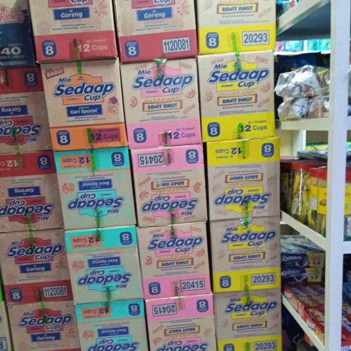 

mie sedap cuup per karton isi12cuup berat77gram