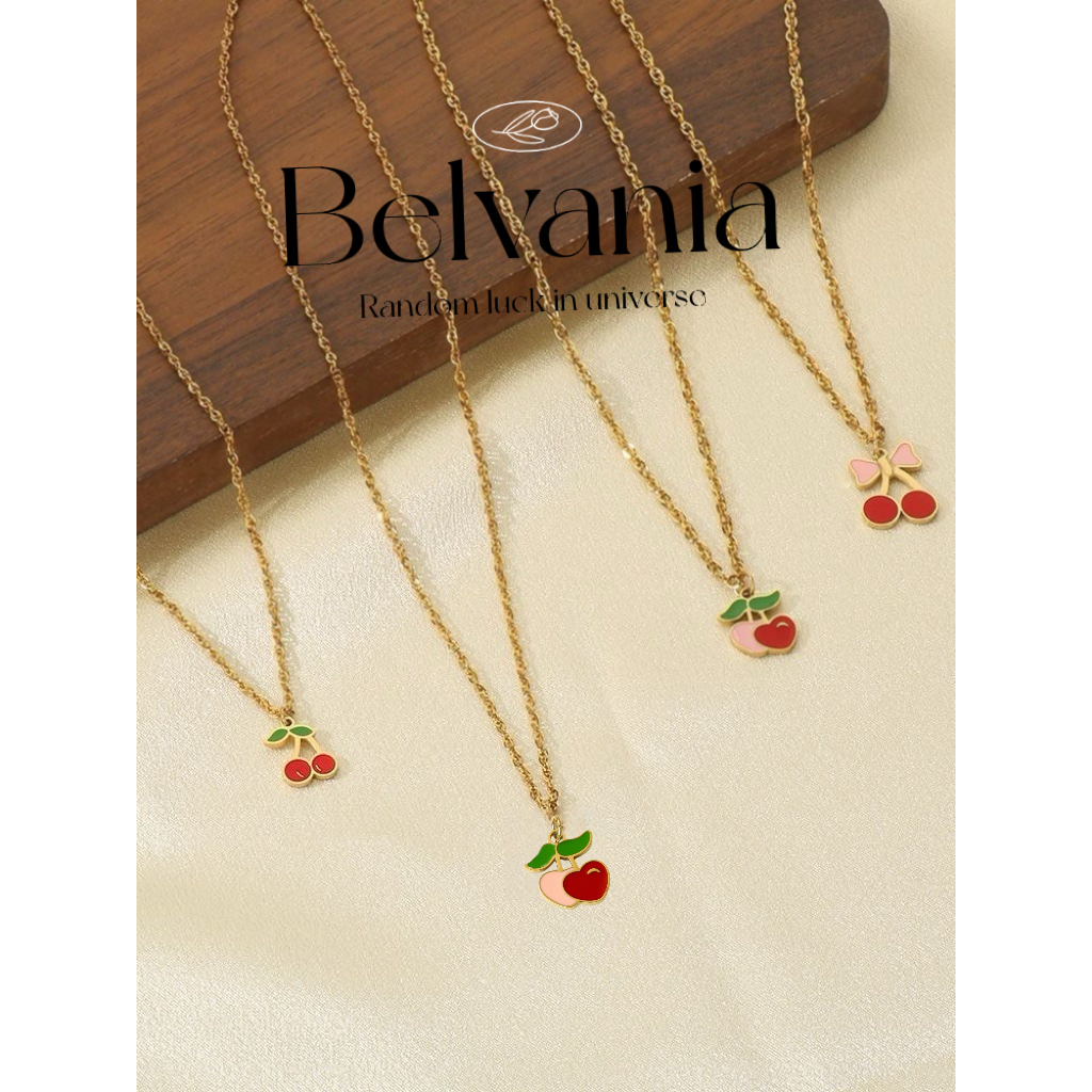 kalung terbaru kalung gold ceri kalung titanium asli 100% ori kalung titanium wanita  kalung anak