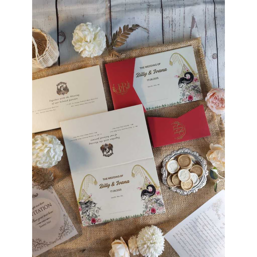 Undangan Hardcover Jasmine wayang jawa Model Buku