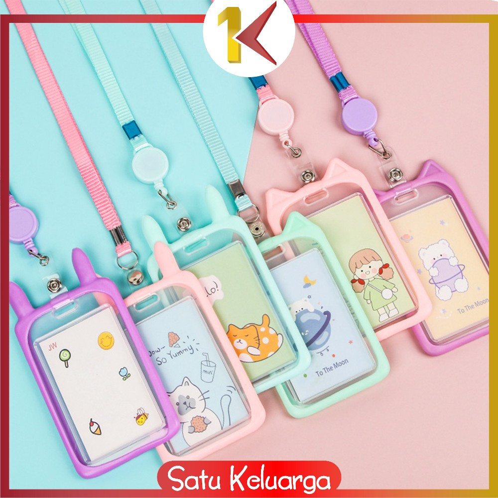 

EC SK-C324 Name Tag ID Card Holder Karakter Kelinci Bear Gantungan Kartu Nama Atau Panitia Motif Kartun / Tali ID Card Nama / Gantungan Tali Kartu Akses Kantor MRT Busway Lanyard