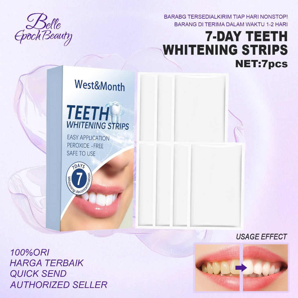 West&Month Pasta Gigi 7 Hari Pemutihan Gigi Pembersihan Karang Gigi Kuning Noda Asap Pemutihan Peraw