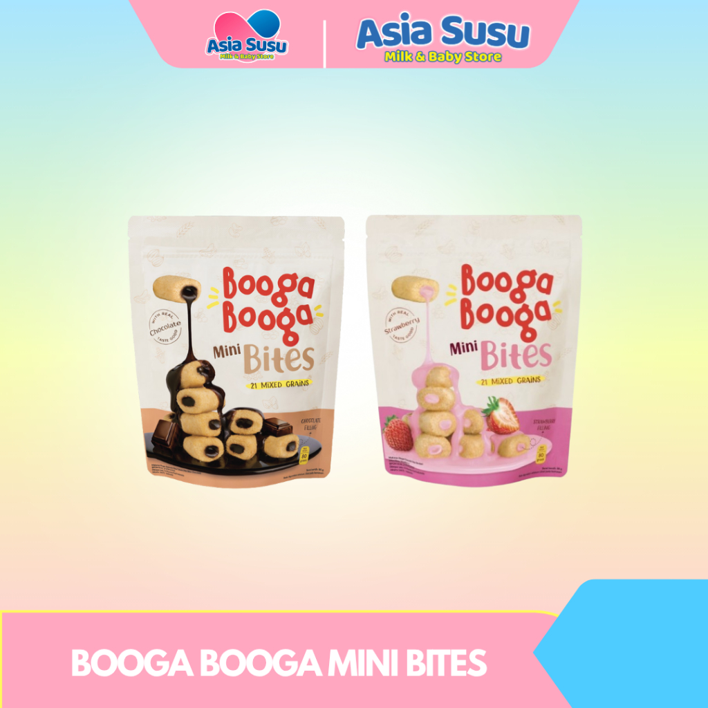 

Booga Booga Mini Bites Strawberry / Cokelat 80gr - Healthy Snack
