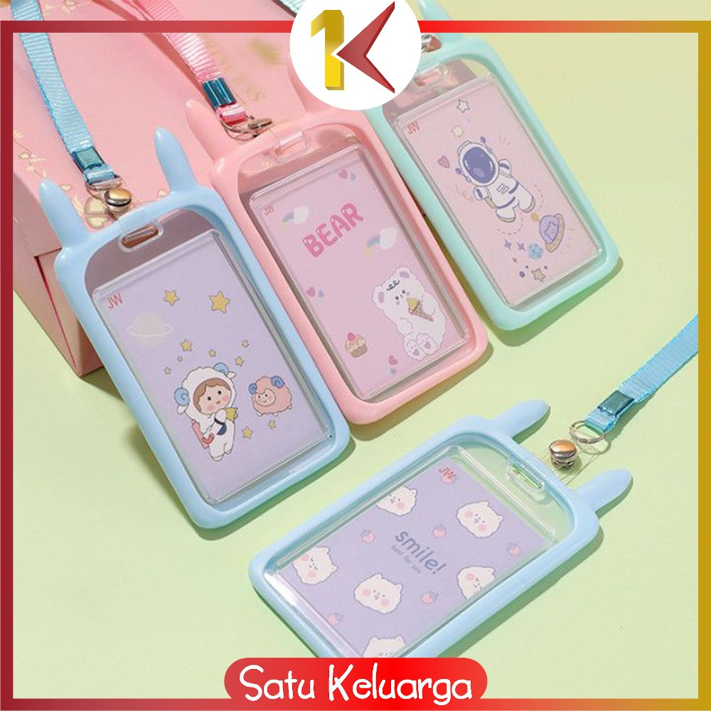 

EC SK-C324 Name Tag ID Card Karakter Kucing Holder Gantungan Kartu Nama Atau Panitia Motif Kartun / Tali ID Card Nama / Gantungan Tali Kartu Akses Kantor MRT Busway Lanyard