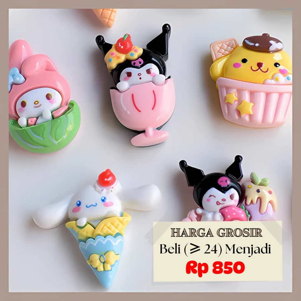 

Stiker 3D Untuk Decor Botol Minum Motif Ice Cream Edisi Sanrio Lucu DIY