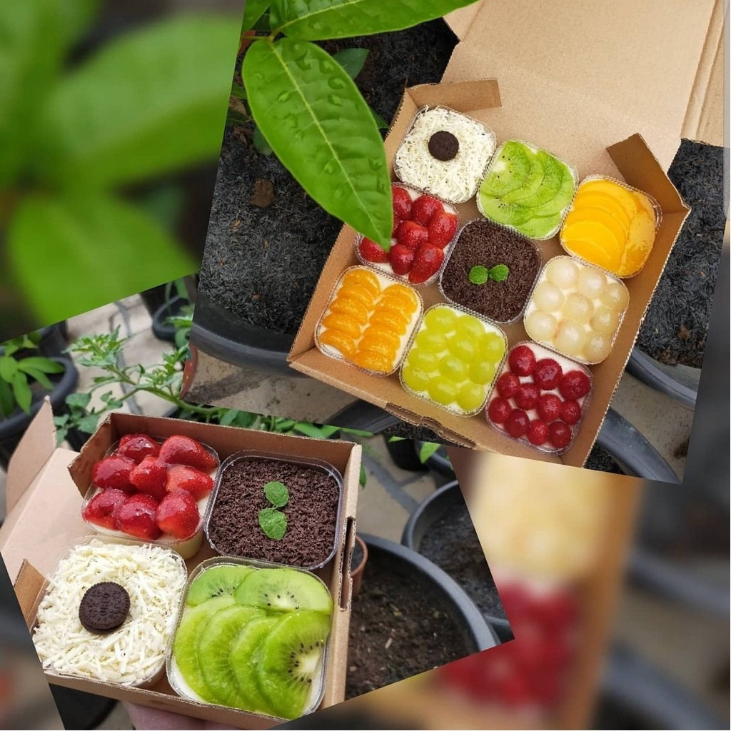 

Puding buah cup premium box isi 4 makanan sehat po