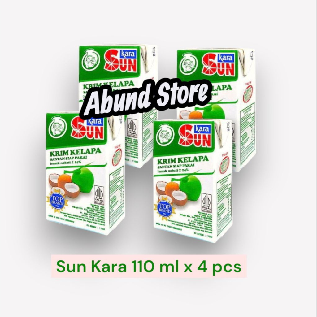 

Sun Kara 110 ml Santan Instan 4 Pcs Krim Kelapa