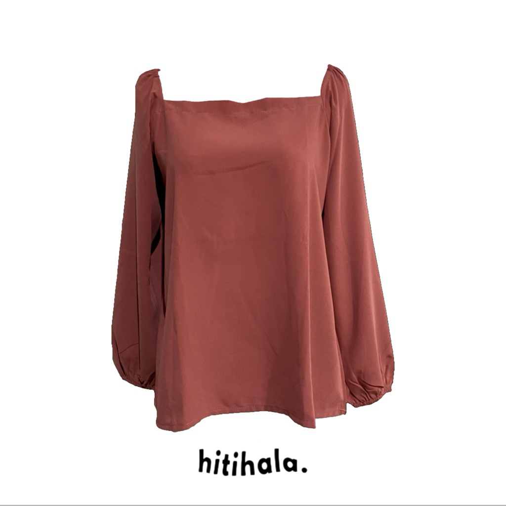 Kiyorawears Hebe Long Sleeve Top - Apricot