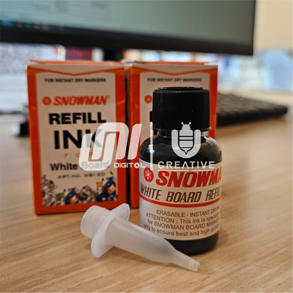 

TINTA SPIDOL WHITEBOARD SNWOMAN / SNOWMAN WHITE BOARD MARKING INK / REFFIL SPIDOL