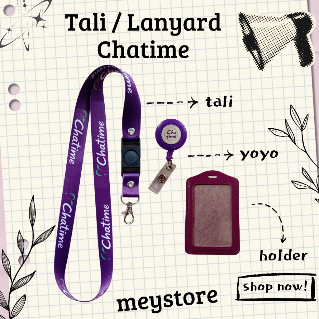 

Tali ID CARD / Lanyard CHATIME [STOCK MELIMPAH] Termurahhh Harga Grosir! Ready!!!