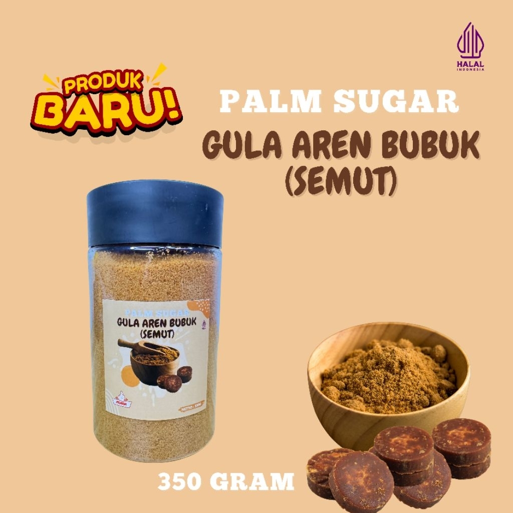 

Gula Aren Bubuk 350 gram Gula Aren Gula Semut Bubuk Palm Sugar Brown Sugar
