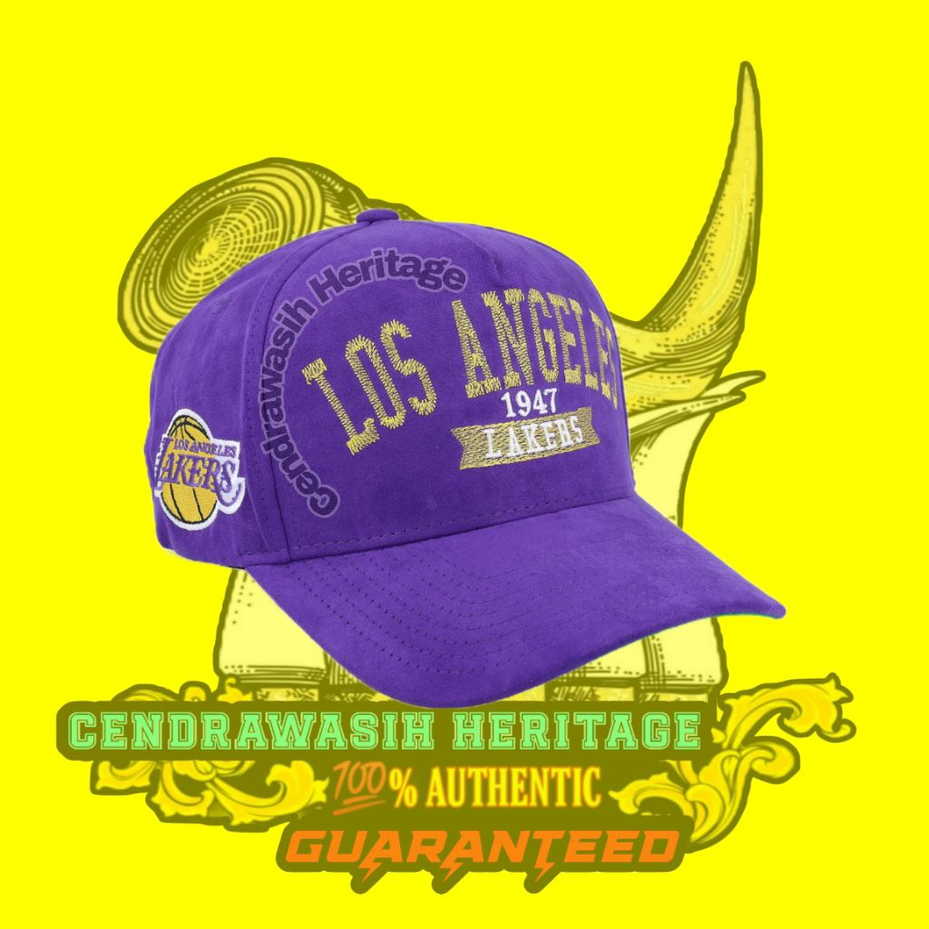 Mitchell & Ness Los Angeles Lakers Shady Suede Pro Purple Adjustable Cap Original