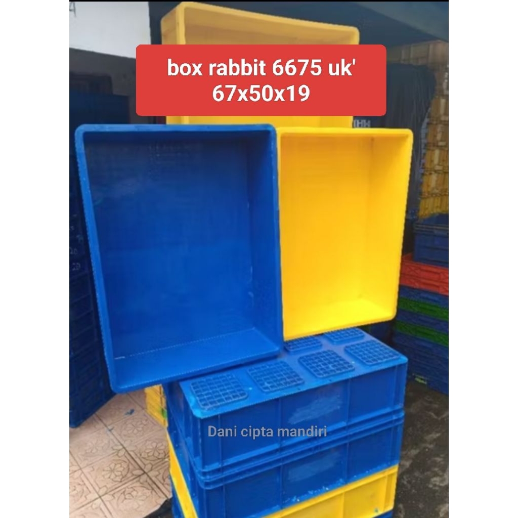 box container rabbit 6675, box plastik serbaguna bekas