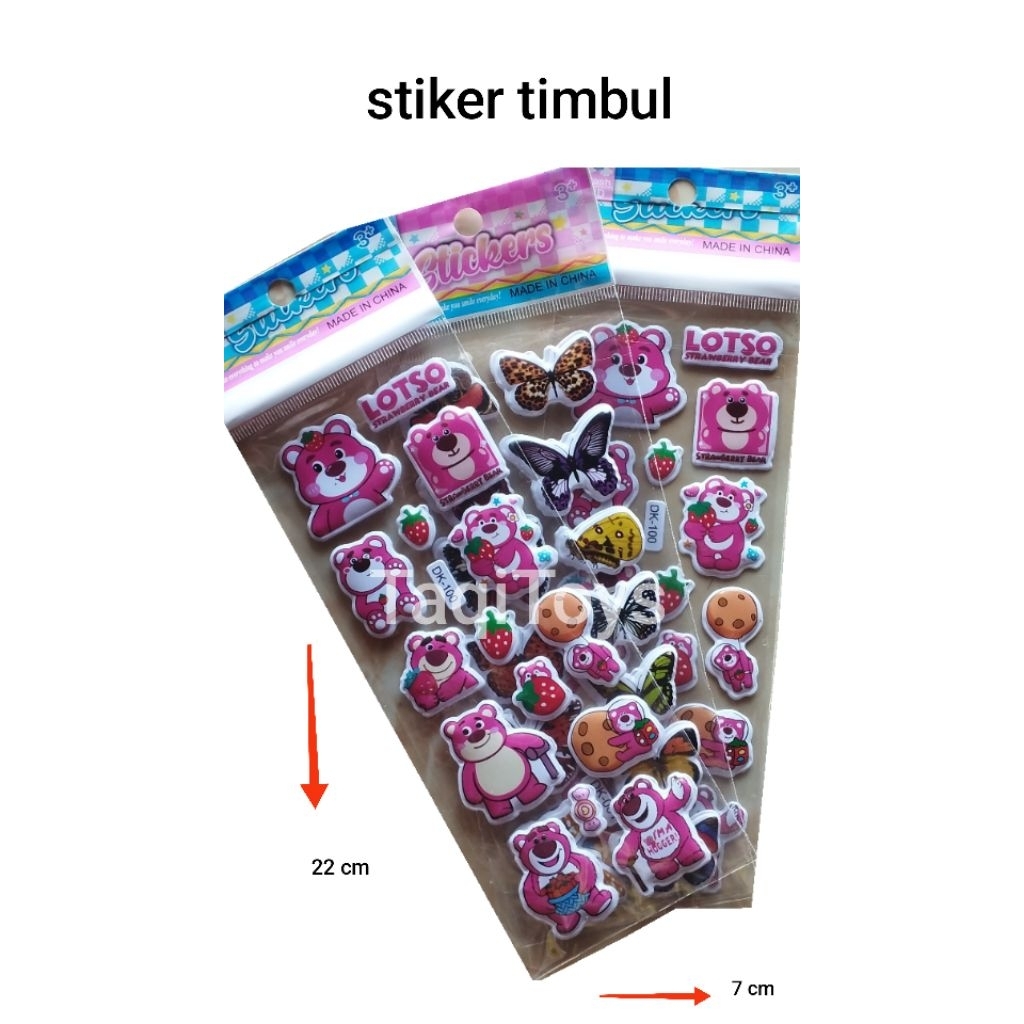 mainan anak-anak stiker timbul