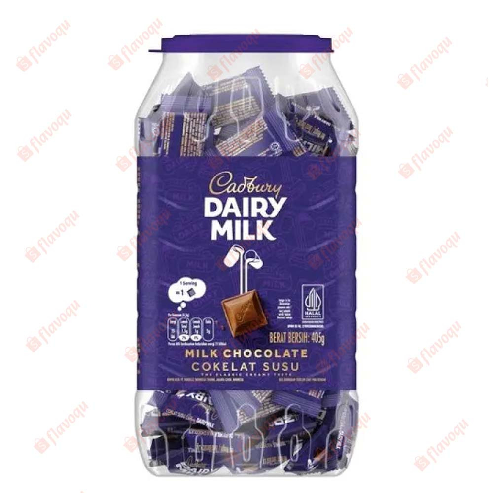 

Cadbury Chocolate Dairy Milk Neaps Jar 405gr Toples in The Jar