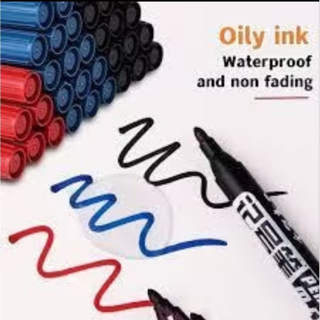 

Spidol Permanent Marker Tahan Air Alat Tulis Spidol Cepat Kering Tinta Minyak