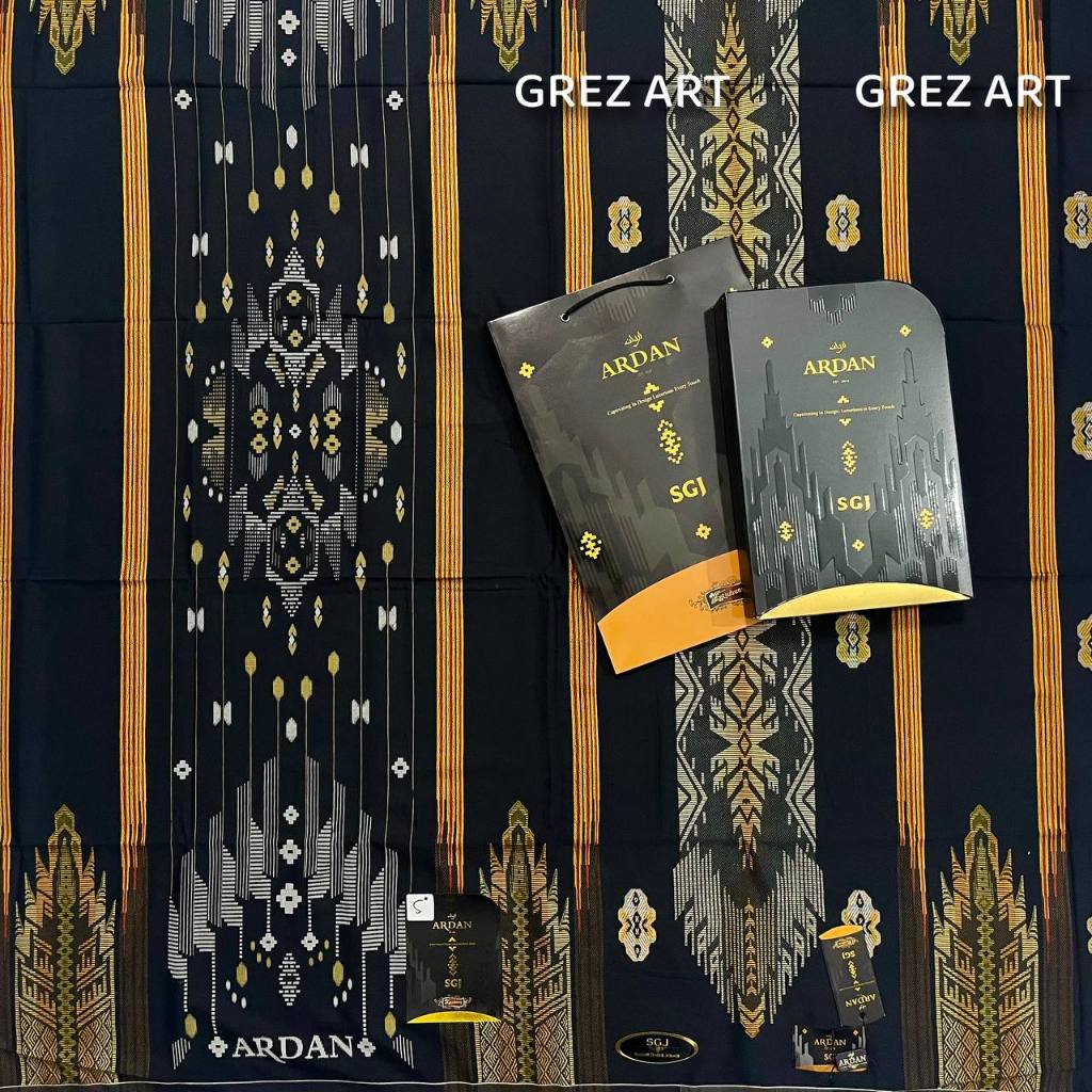 Sarung Ardan SGJ Songket Jacquard Gold Original - motif BHS - by. Ketjubung