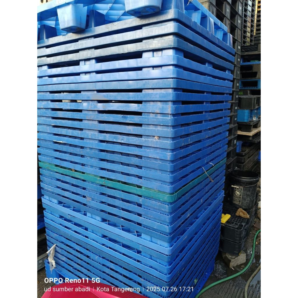 

palet plastik bekas 100x120x15