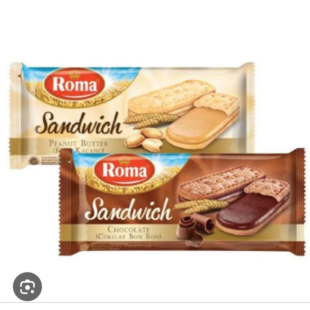 

roma sandwich cokelat/kacang