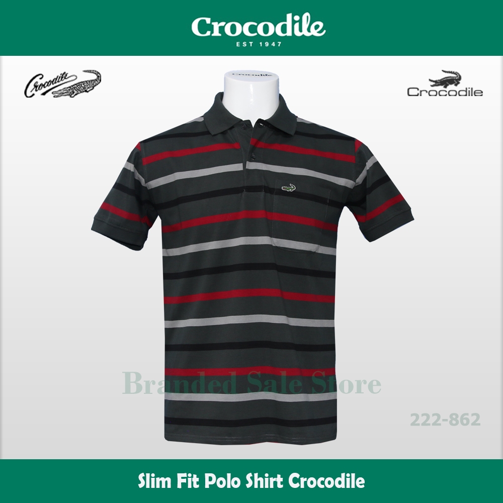 Baju Kaos  Kerah Pria - Slim Fit Men Polo Shirt Original CROCODILE 222-863-28