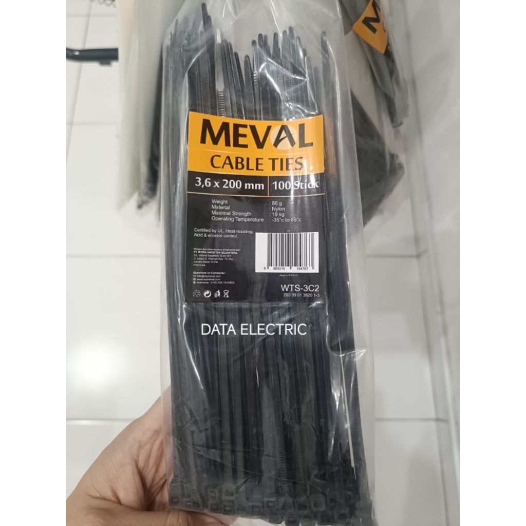 

Meval Kabel Ties 3,6mm x 20 cm - Isi 100pcs