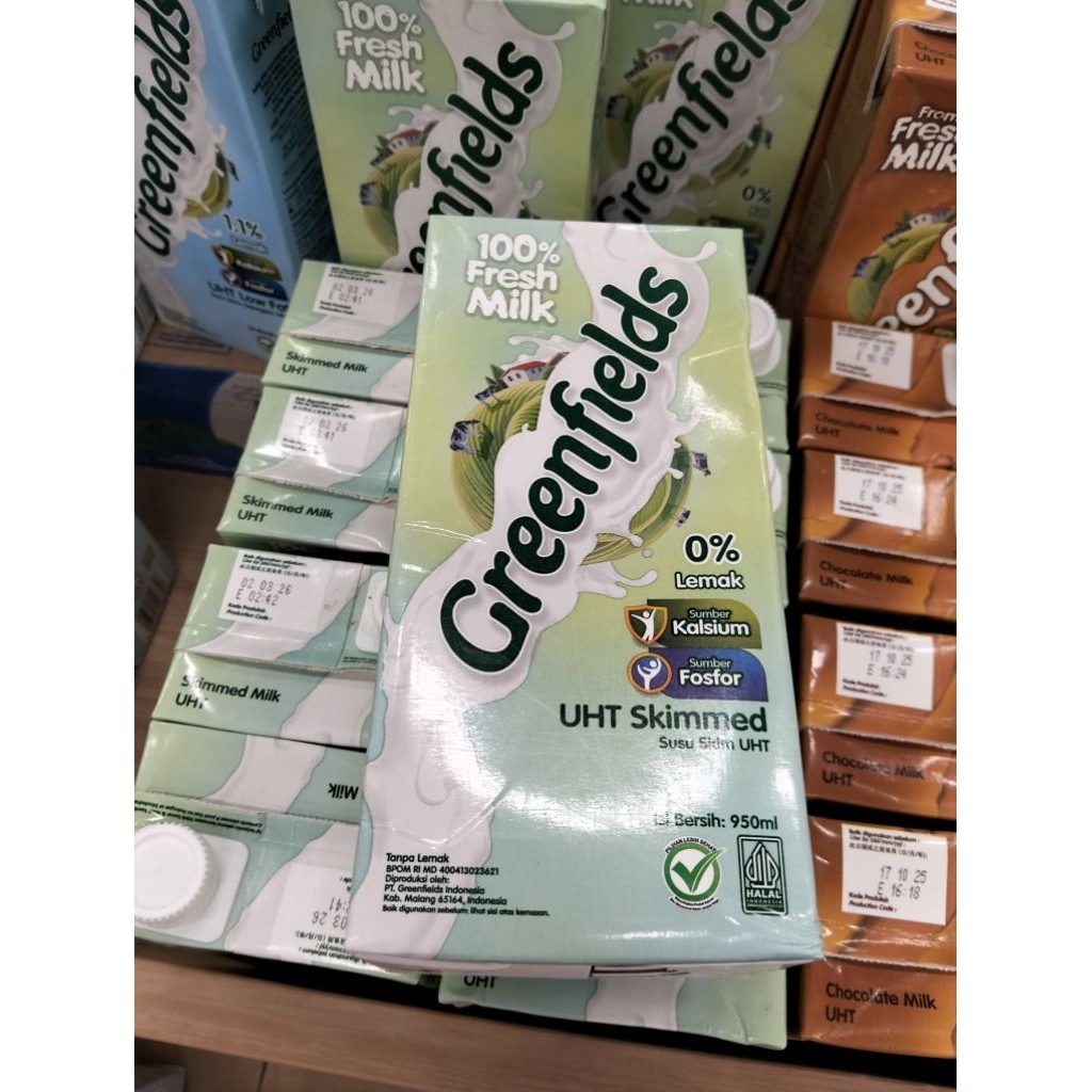 Greenfields Susu UHT 0% Lemak 100 % Fresh Milk