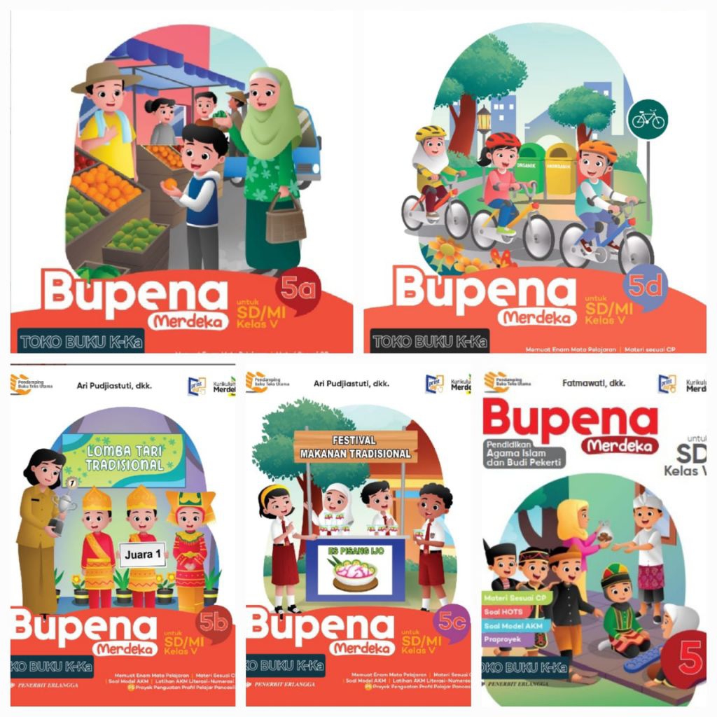 BUKU BUPENA SD/MI KELAS 5 KURIKULUM MERDEKA EDISI REVISI TERBARU ERLANGGA