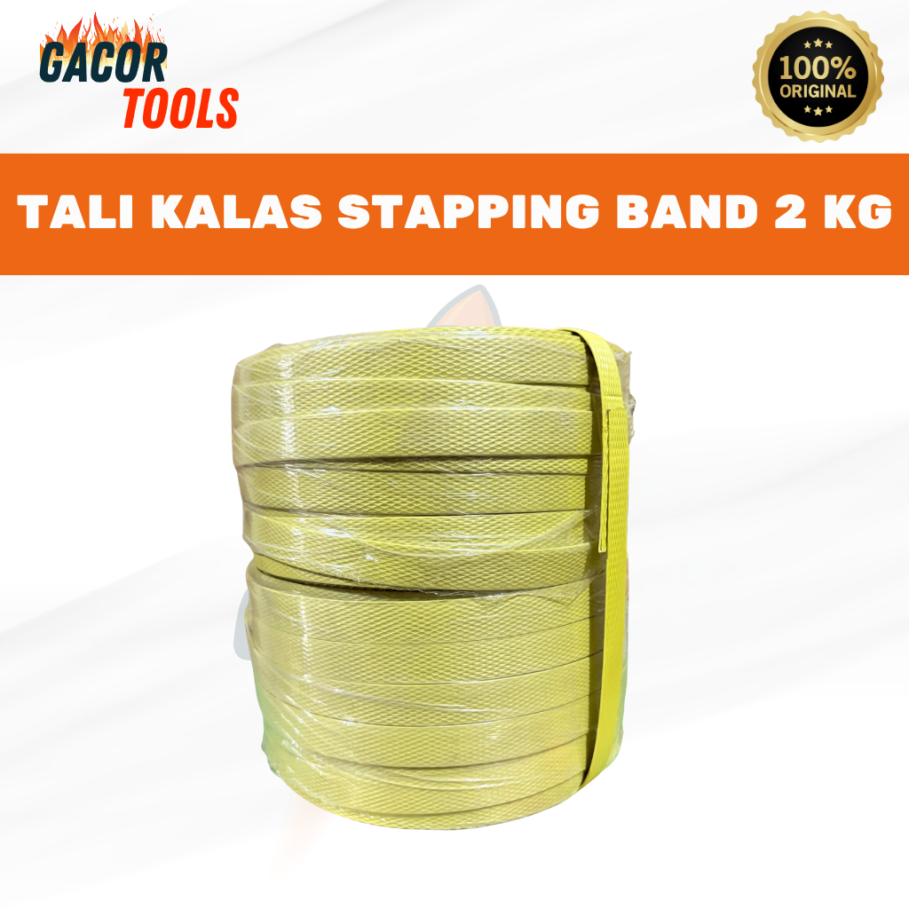 

Tali Kallas 2 KG / Tali Kallasa / Tali Stapping Band 2 KG / Tali Klem Strapping Band / Tali Packing / Strapping Band Kalasa 2 KG