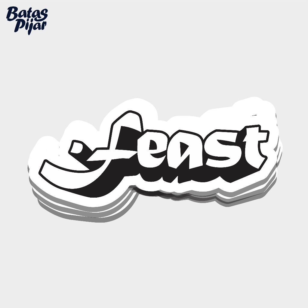 Sticker Band .Feast - Cutting Sticker Vinyl Glossy Feast - Sticker Custom - Stiker Anti Air