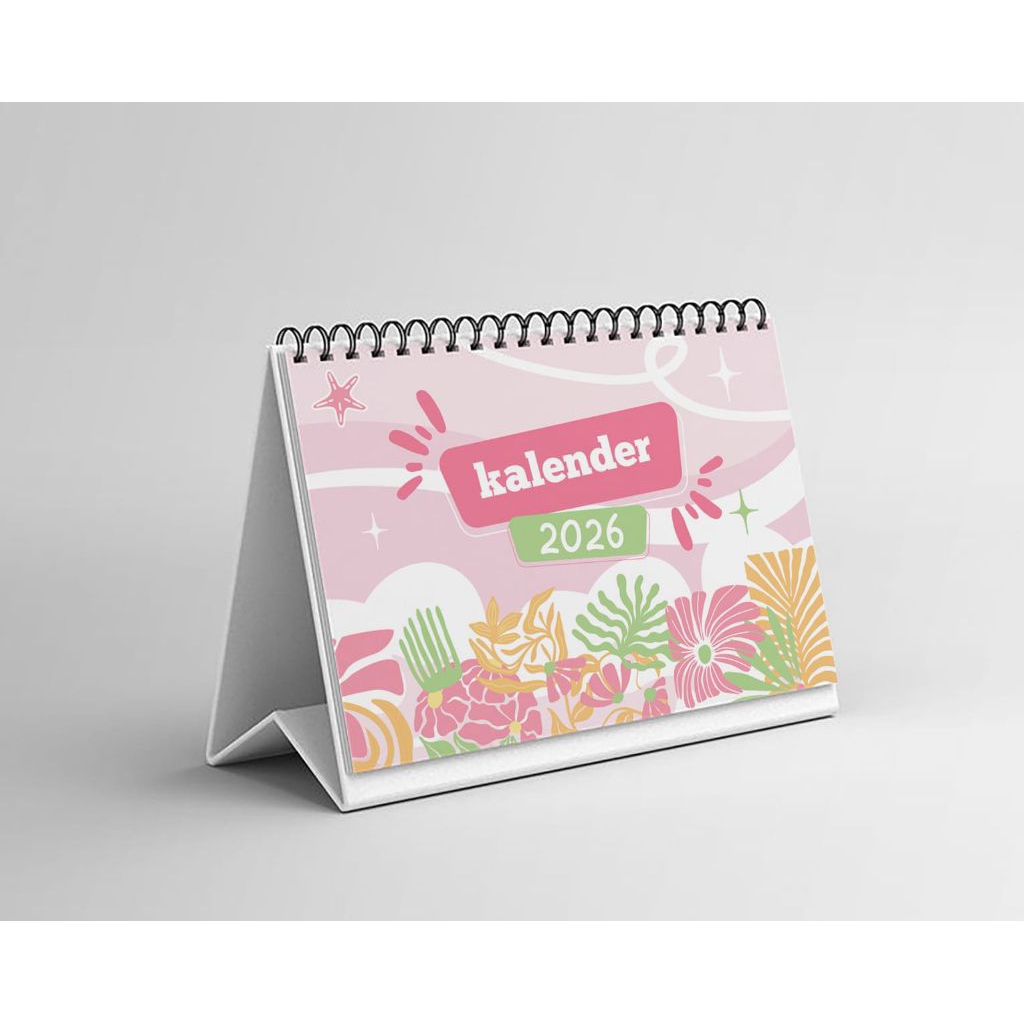 

KALENDER LANDSCAPE 2026 / KALENDER MEJA A6 / KALENDER DUDUK AESTHETIC / KALENDER KANTOR & SEKOLAH
