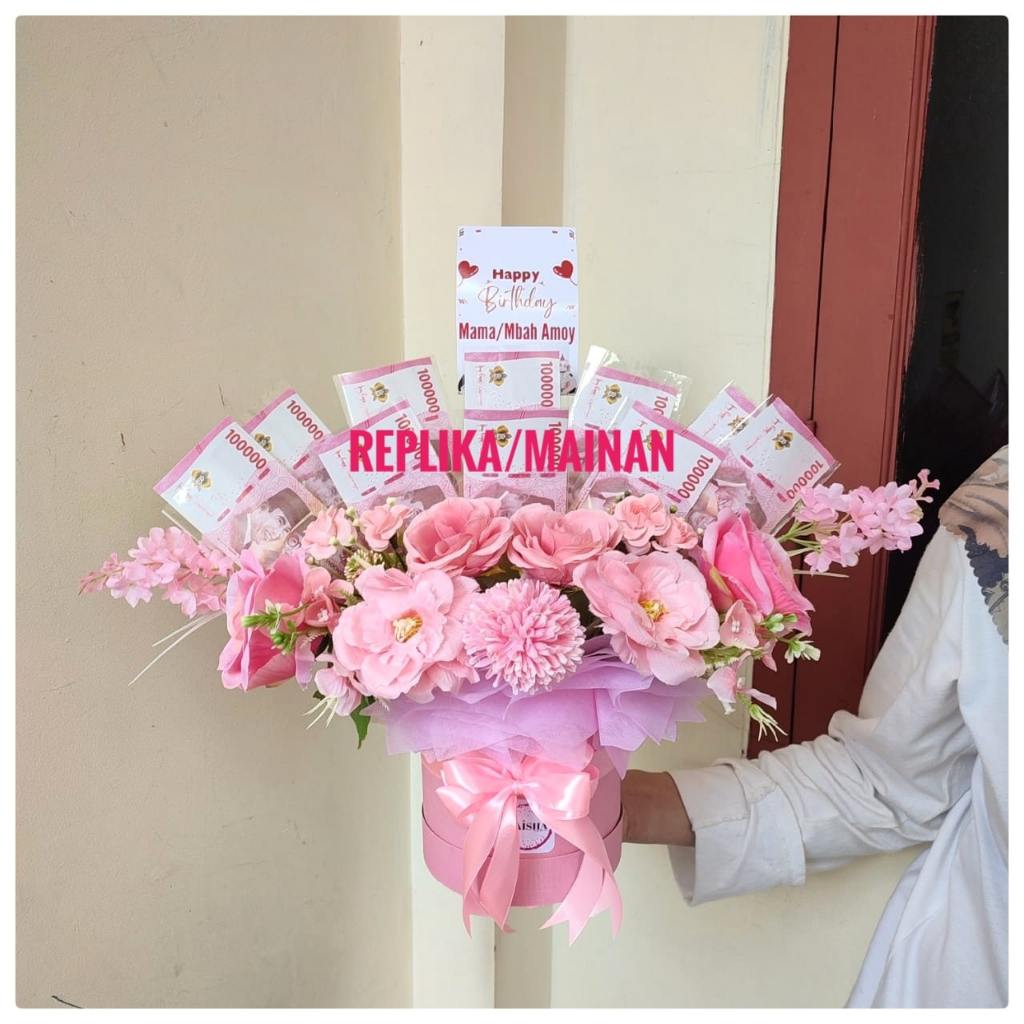 Bloom Box Buket Uang Kosongan Buket isi sendiri Buket Uang Bloom Box Uang