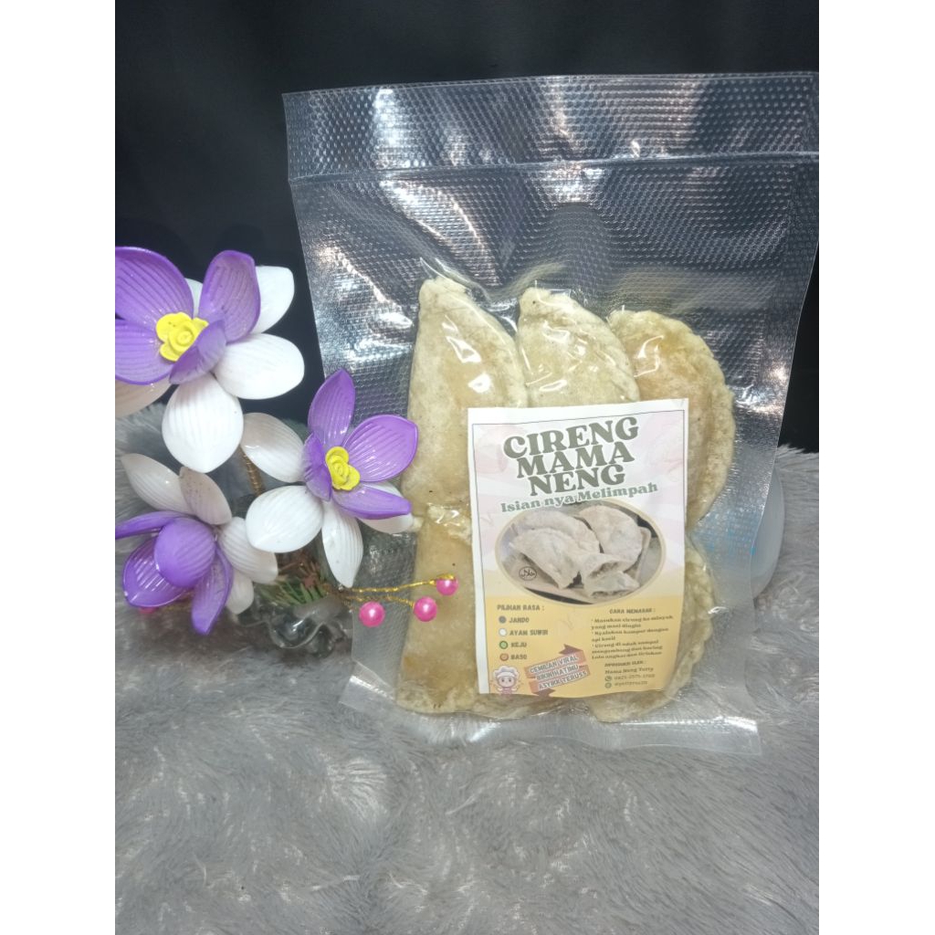 

Cireng mamh eneng Isian ayam suwir pedas 1 pack isi 6 pcs frozen setengah Mateng