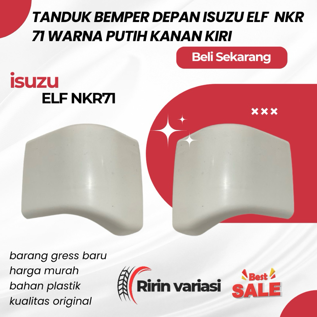 tanduk bemper depan ISUZU ELF  NKR 71 WARNA PUTIH kanan