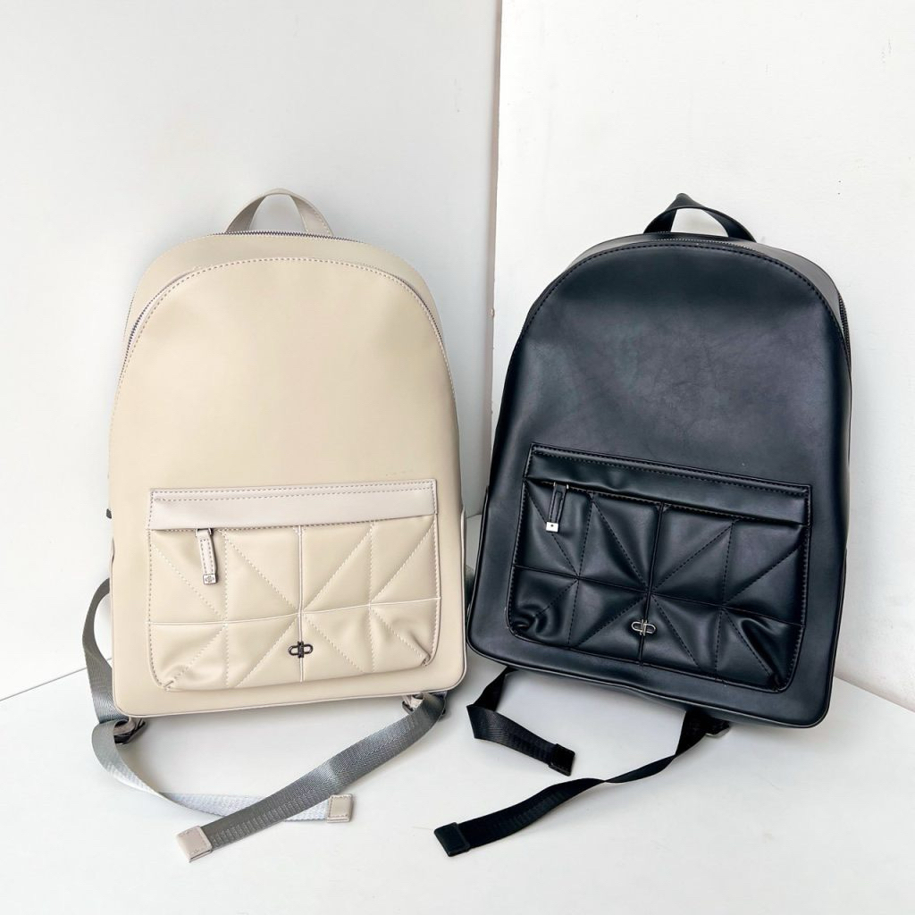 Tas Ransel Pedro hitam putih beige