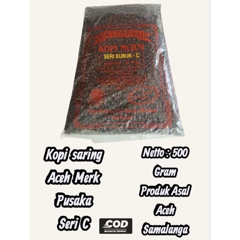 

500 Gram Bubuk Kopi saring Pusaka Seri C