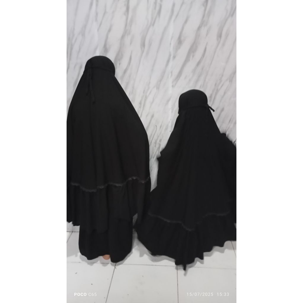 Long khimar anak/set jilbab dan rok anak