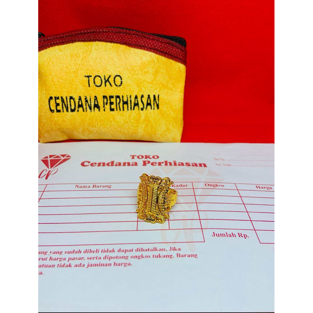CINCIN malaysia warna gold/cincin pesta dari koin logam