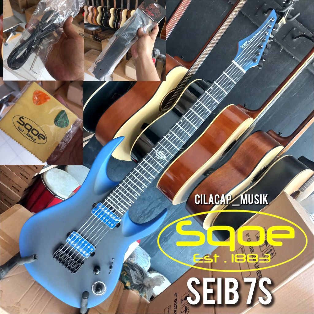 GITAR ELEKTRIK SQOE SEIB7S GITAR 7 STRINGS SEIB 7S