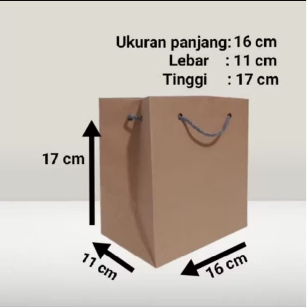 

paper bag murah paper bag polos paper bag R3 16x11x17