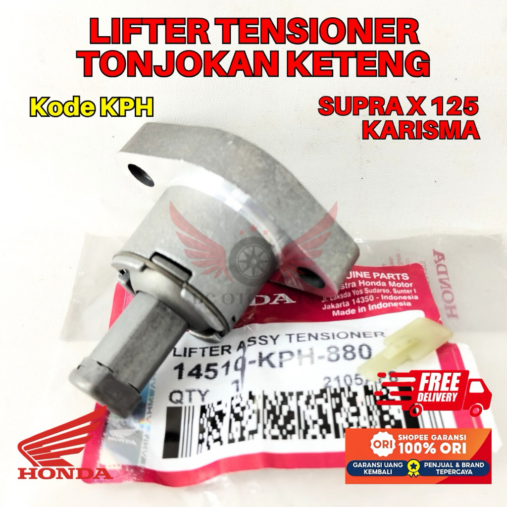 KPH TONJOKAN KETENG SUPRA X 125 ORIGINAL AHM HONDA, LIFTER TENSIONER ORIGINAL KARISMA, TONJOKAN KETE