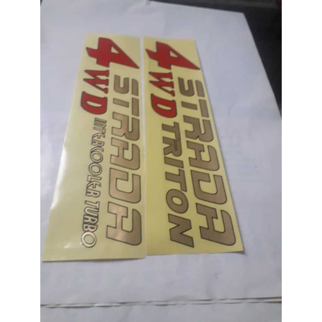 Stiker Mitsubishi Strada 4WD Triton intercooler / sticker triton 4wd / stiker 4wd strada intrcooler