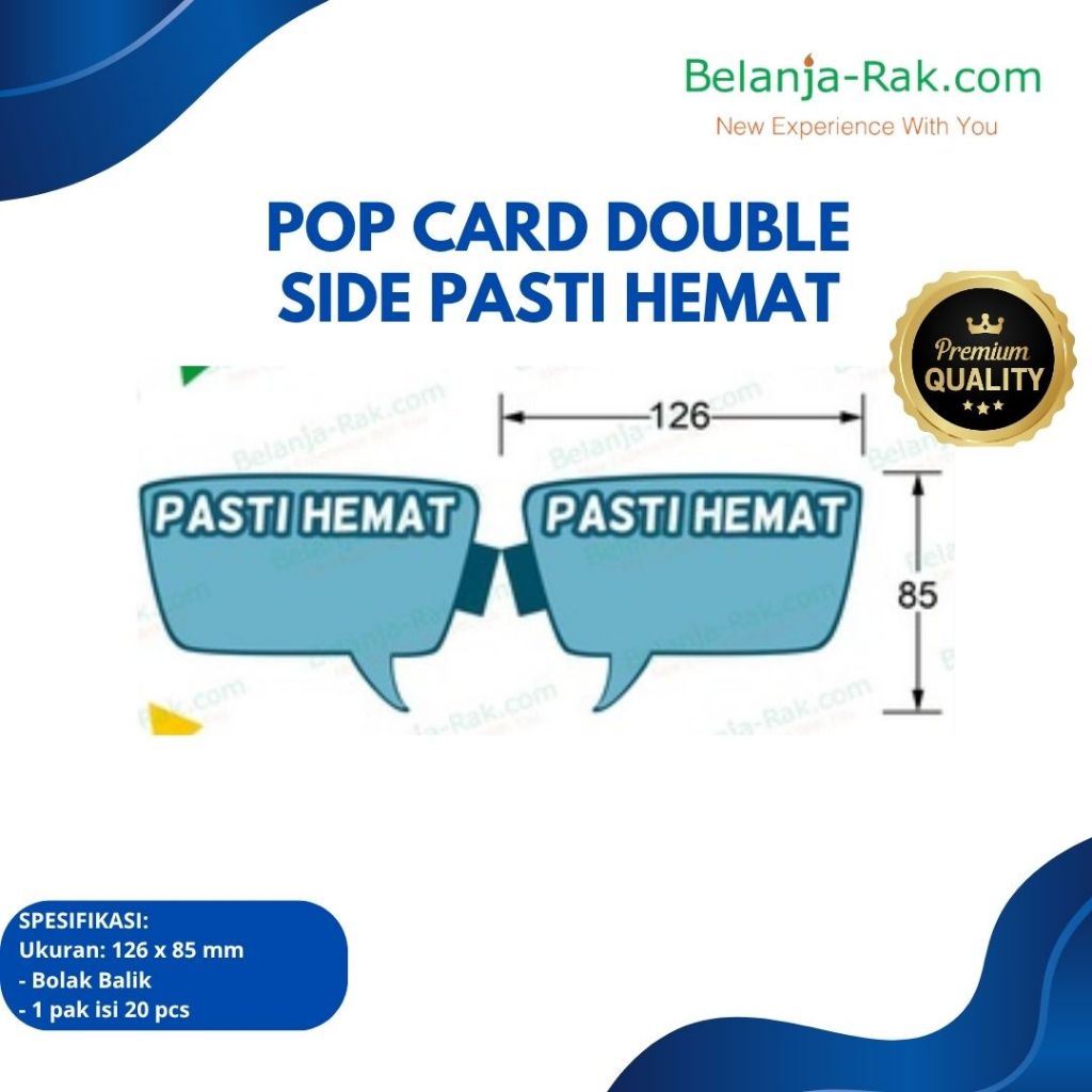 

Pop Card 2 Side PASTI HEMAT Popcard Kertas 2 Sisi 1 Pack Isi 20pcs