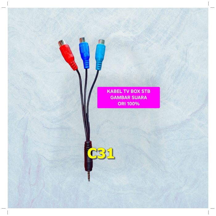 C31 KABEL 3 RCA RGB VIDEO LED TV BOX STB FEMALE CEWE AUX COWO 3 GARIS GAMBAR AUDIO KONEKTOR 3,5 3.5 