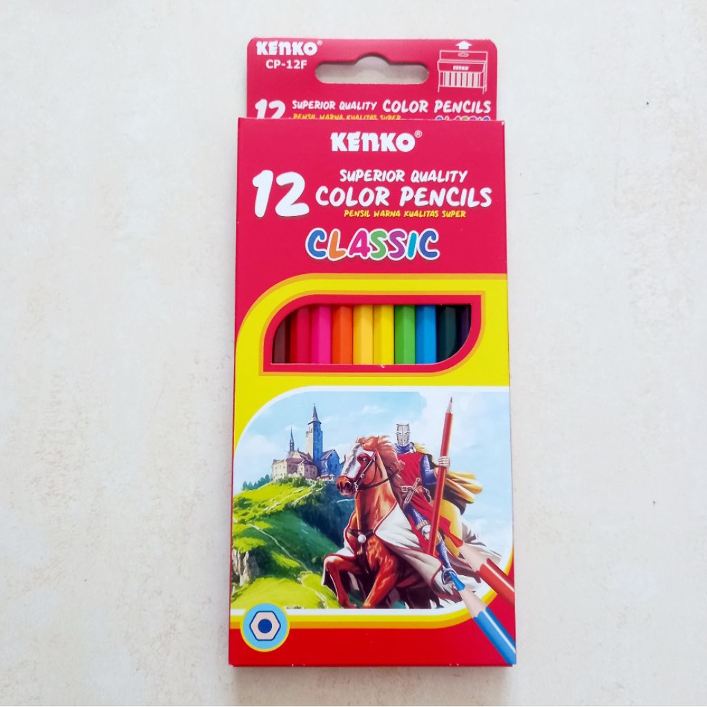 

[ 12 WARNA MURAH ] Pensil Warna Panjang Color Pencil Kenko CP-12F