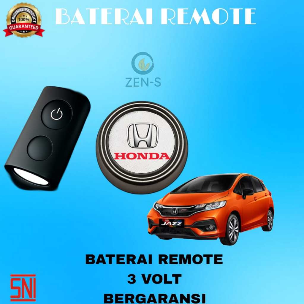 Baterai Remote Keyless  Mobil Honda Jazz Batre Kunci Original Batere Alarm Smarkey
