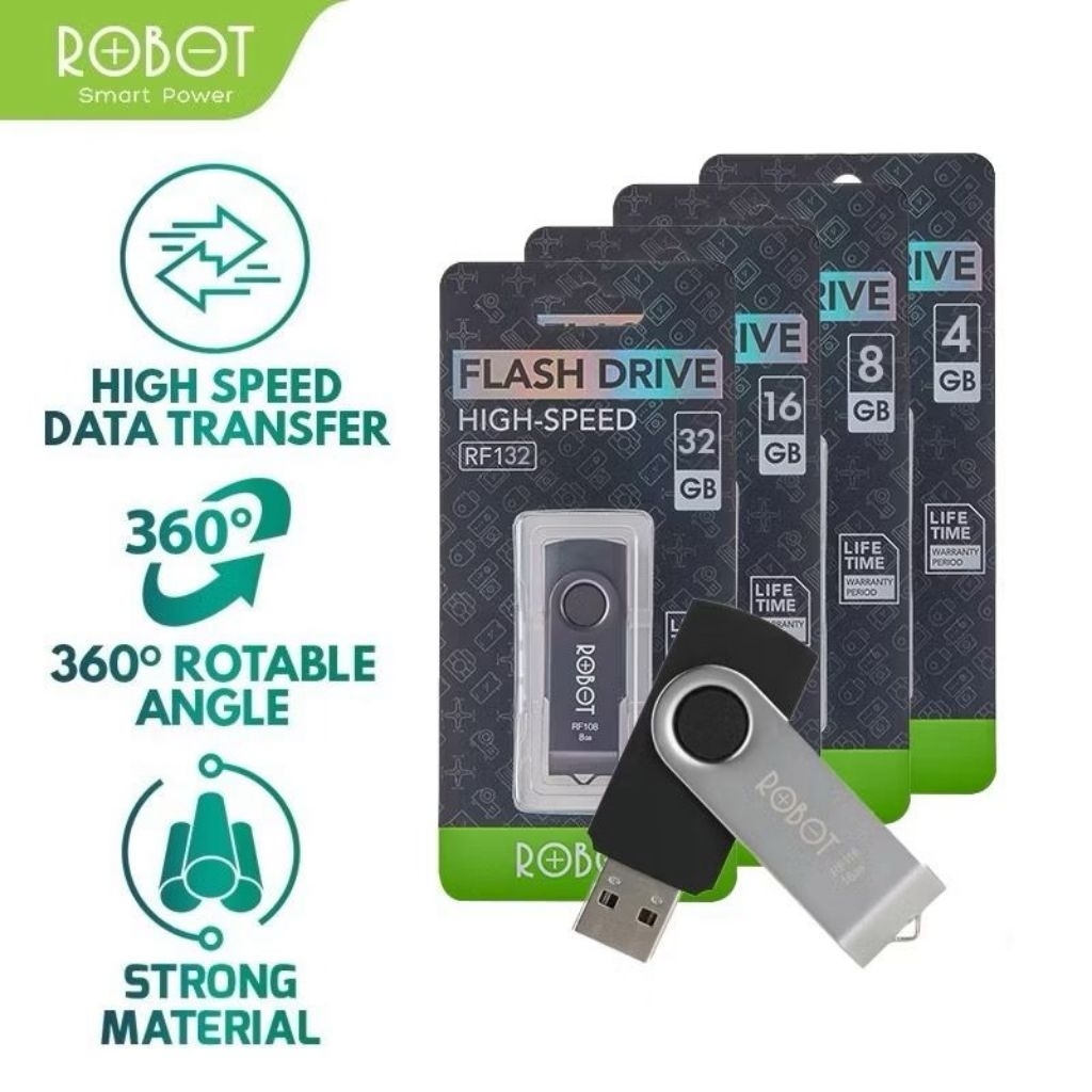 Flashdisk Robot USB 2.0 4GB 8GB 16GB 32G