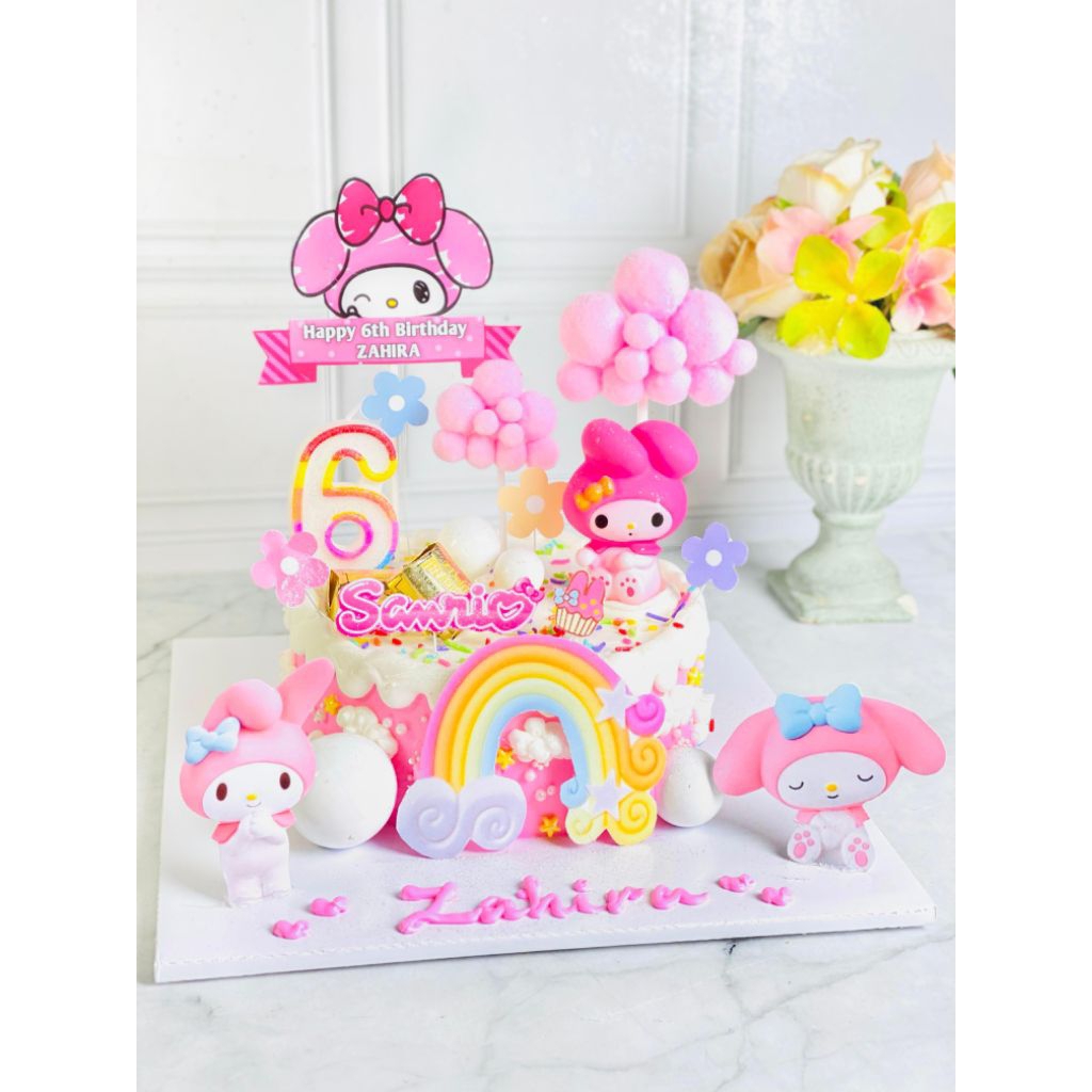 

kue ulang tahun anak birthday my melody topper cake
