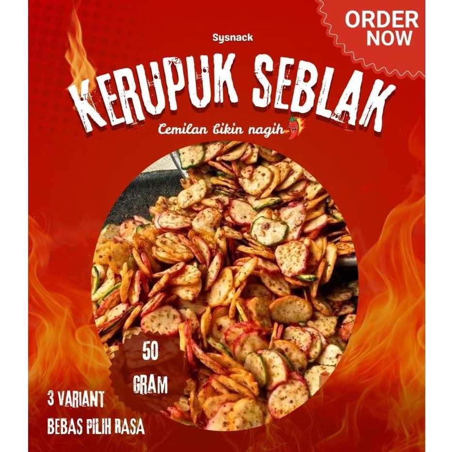 

[ BISA COD ] Kerupuk Seblak Bantet Kering/ Kripik Seblak Pedas Mantap Bumbu Kencur sebring