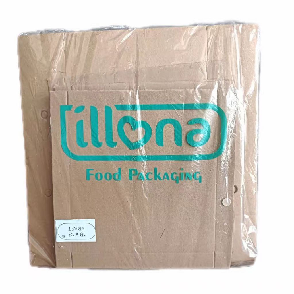 

kardus nasi illona 18x18 Kraft tutup pisah isi 50