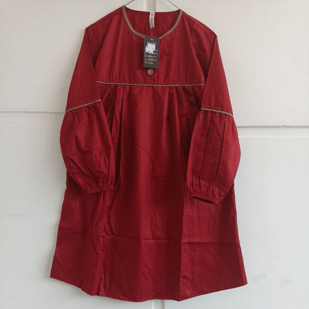TUNIK KATUN MERAH MARUN BWI 188 BY BUANA